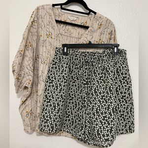 Piper and Scoot- Brand: Cotton Bleu- XL bundle top and shorts